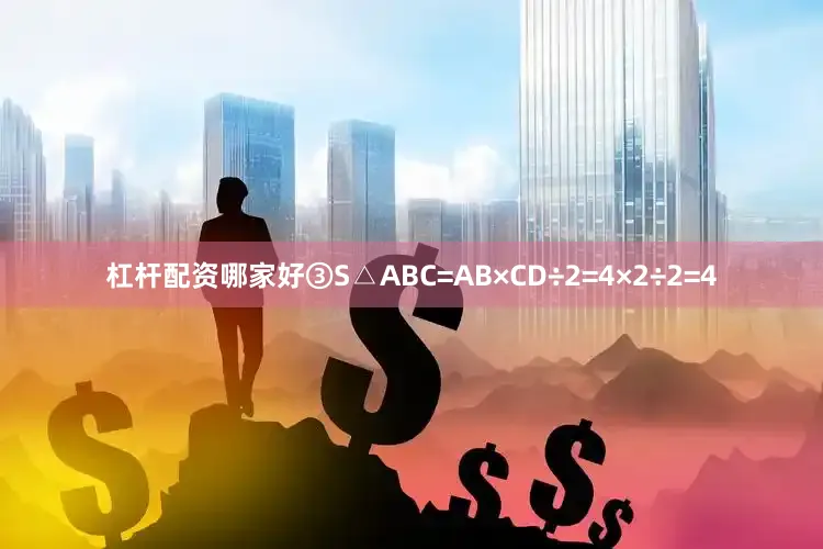 杠杆配资哪家好③S△ABC=AB×CD÷2=4×2÷2=4